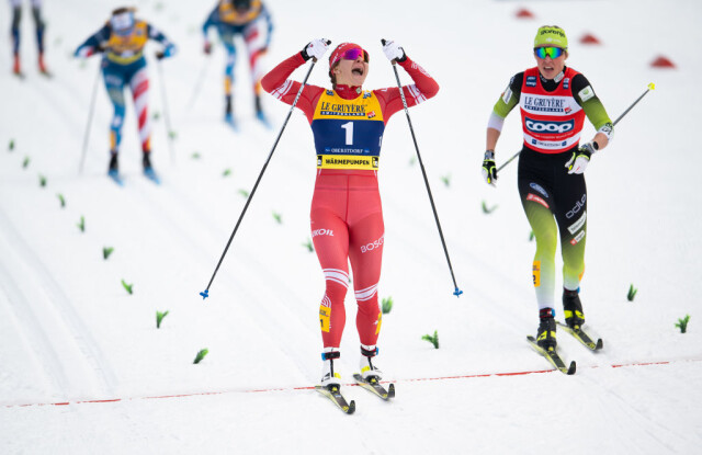 Непряева завоевала золото в спринте на этапе «Тур де Ски» в Оберстдорфе
