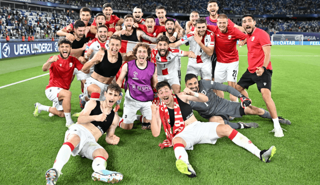 Молодёжная сборная Грузии вышла в плей-офф ЧЕ с первого места в группе